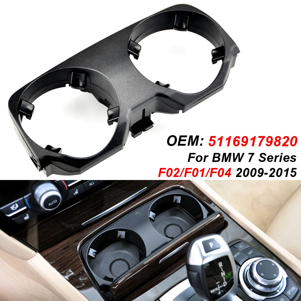 

Car Center Console Cup Holder Water Cup Holder for BMW 7 Series F01 F02 F04 2009-2015 Console Dashboard Cup Drink Holders Cover