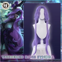 pre sale uwowo lol syndra cosplay wig game league of legend withered rose syndra hair