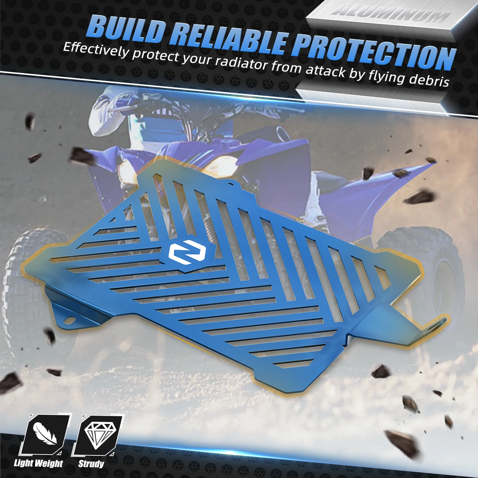 Защитная крышка радиатора для Raptor 700 700R Yamaha YFM700 R 2006-2012 алюминиевые аксессуары