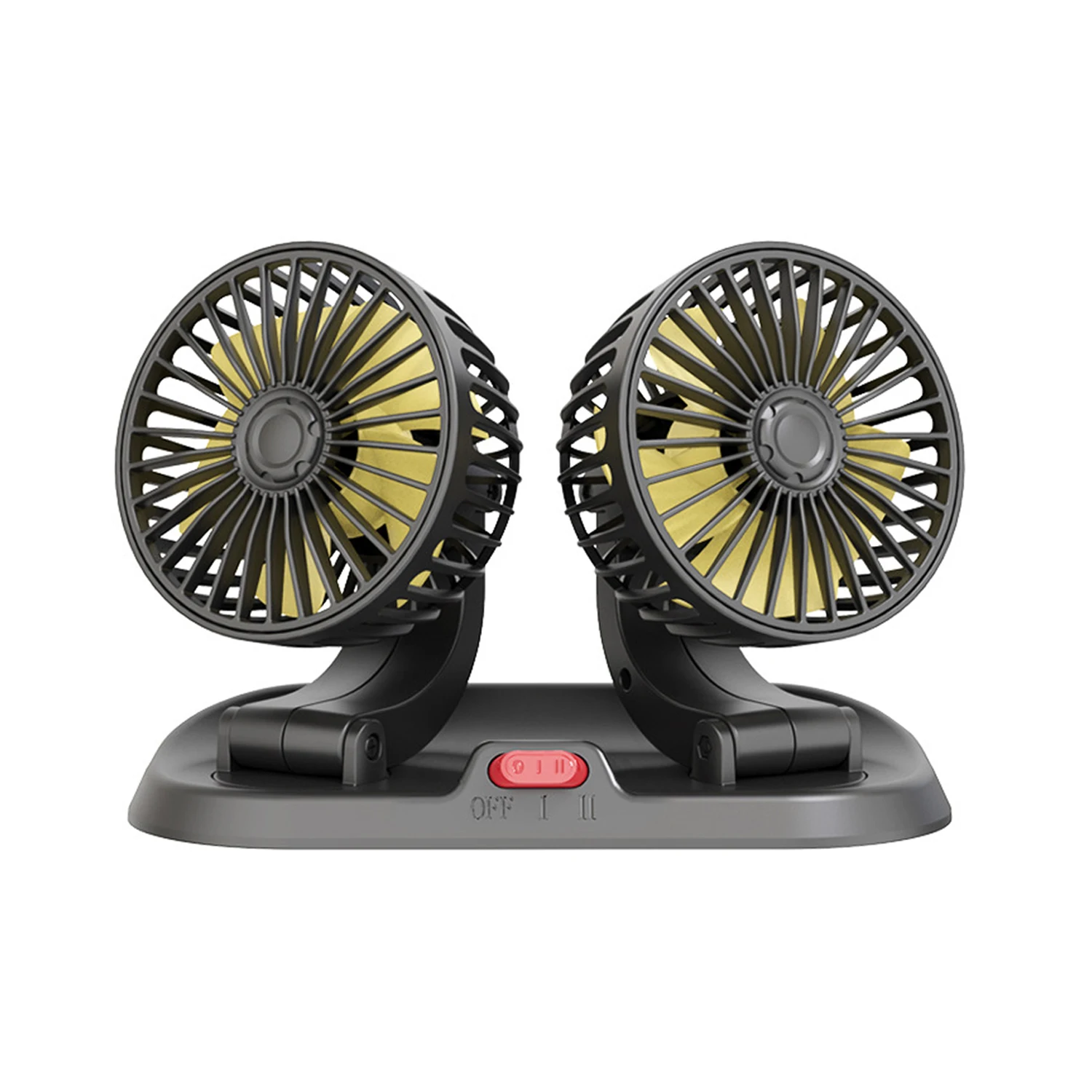 

12 В/24 В автомобильный вентилятор с двойной головкой вращение на 360 градусов Автомобильный кулер с низким уровнем шума воздушный вентилятор 2...