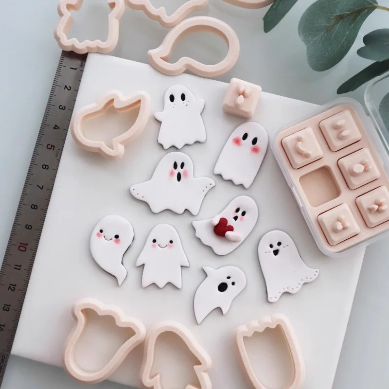 Полимерная глина в форме призрака из серии Хэллоуин