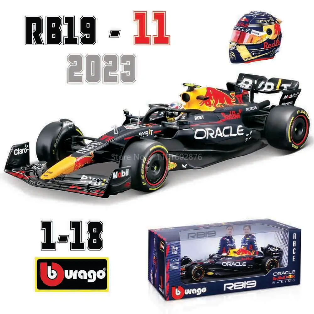 Новая модель автомобиля Bburago 1:18 Rb19 Las Vegas F1 Champion Red Bull 2023 гоночные автомобили Майами