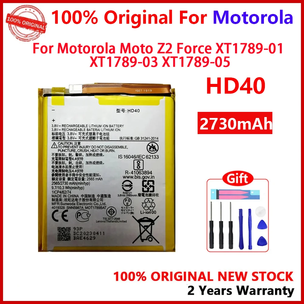 Аккумулятор для Motorola Moto Z Force 2nd Z2 Original 2730 мАч HD40 SNN5987A Gen XT1789-1 XT1789 100% новый