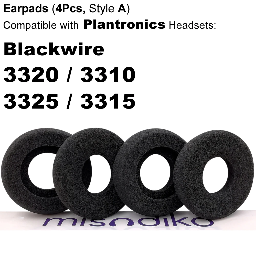 

misodiko Foam Ear Pads Replacement for Plantronics Blackwire 3320 / 3325 / 3310 / 3315 Headsets