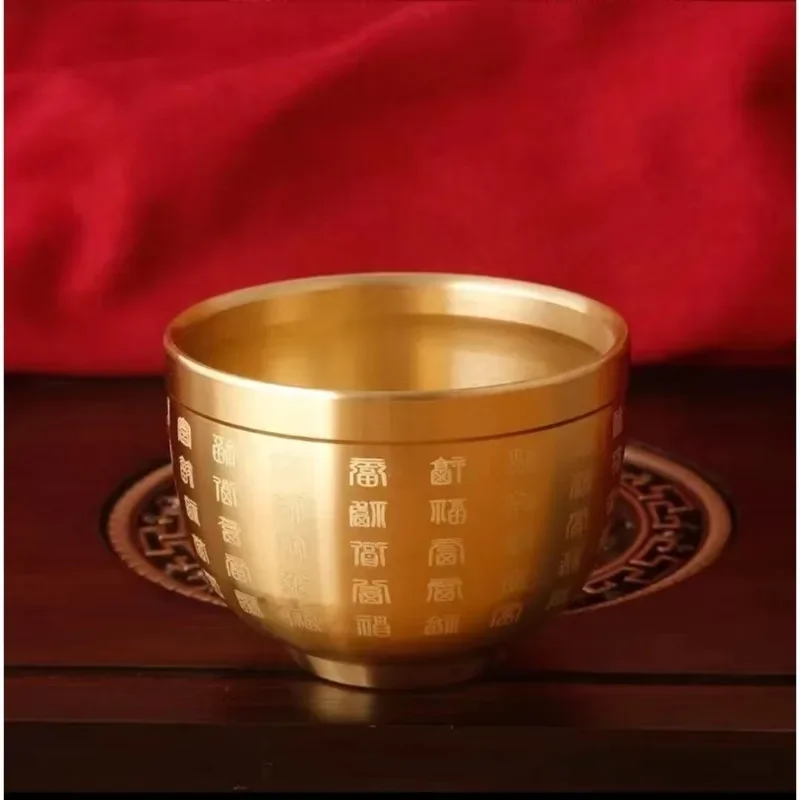Чистая латунь рог достатопия Baifu рисовый цилиндр настольный маленький орнамент
