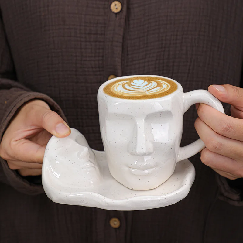 

European Ceramic Coffee Cup Set Creative Couple Water Cup Handmade Gift Cup