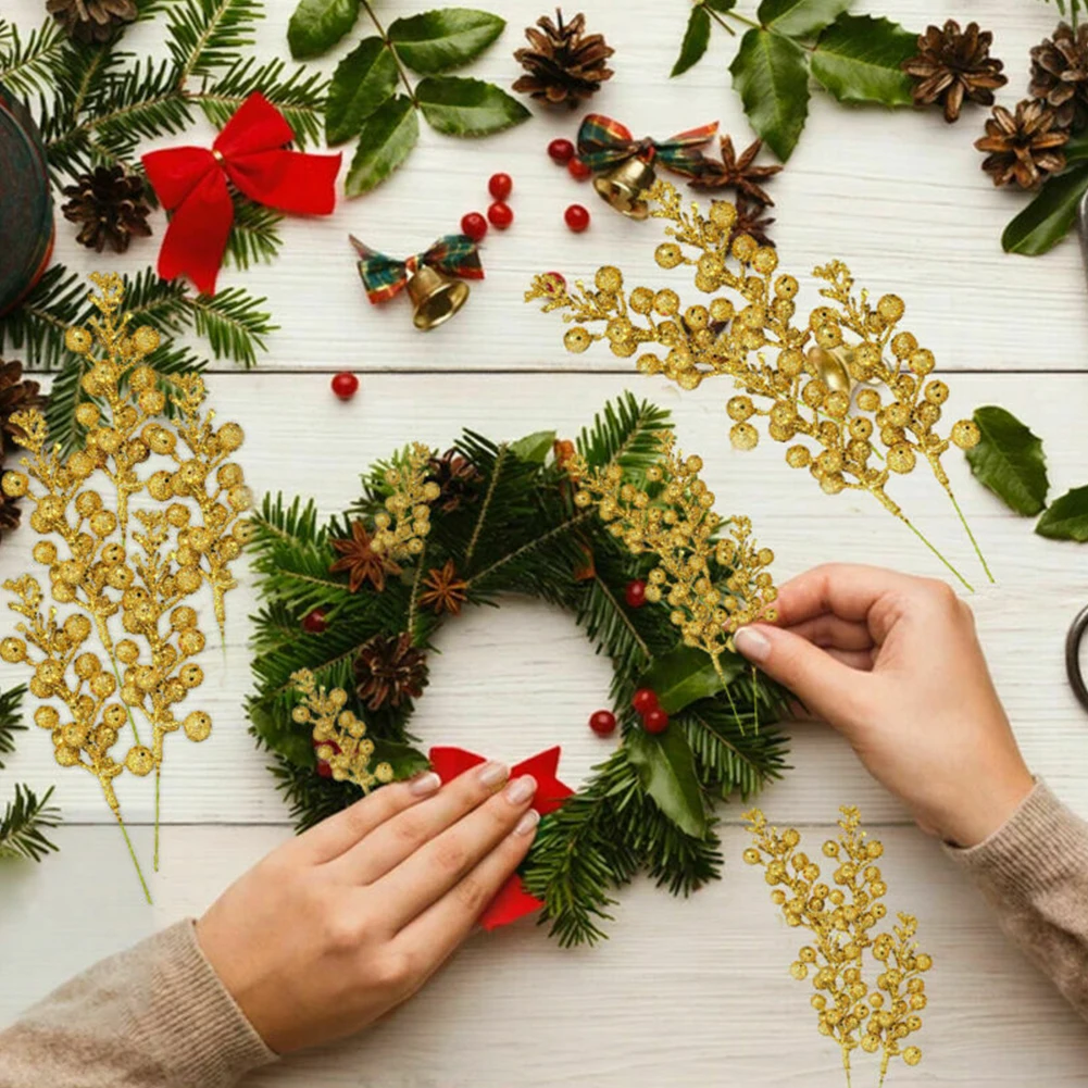 

Искусственные ягоды для сада, дома, парка, искусственное дерево, нежная праздничная атмосфера, поролоновая проволока для украшения вечерин...