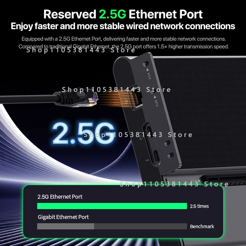 Фото Док-станция Thunderbolt 5 с разъемом для M.2 SSD, внешний док-станция для ноутбука с поддержкой внешней видеокарты, USB3.2*1, LAN*1, интерфейс PCIEX16 №5