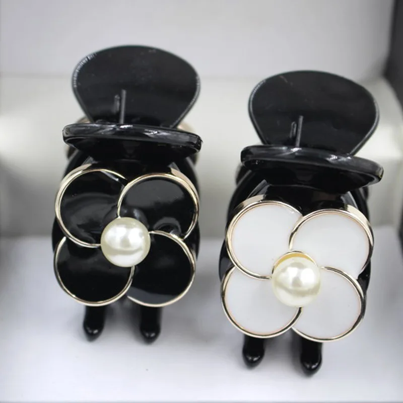 

Hair Claw Clip Clamp For Women Girl Acrylic Pearl Floral Korean Handmade Fashion Head Accessories Mujer Wholesale