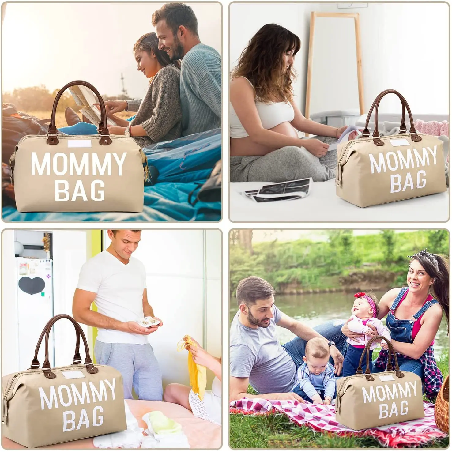 Mama Tote Bag Maternity Diaper Mommy Large Capacity Bag Women Nappy Organizer Stroller Bag Baby Care Travel Backpack Mom Gifts