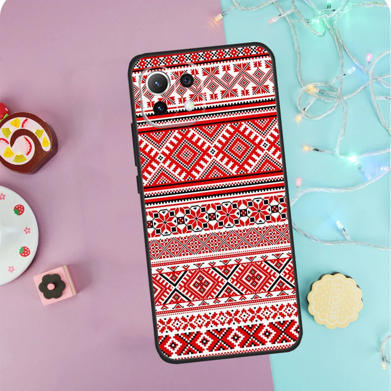 Украинский узор вышивки Funda для Xiaomi 13 14 15 Ultra 11T 12T 13T 14T Pro POCO X6 X7 X3 X5 M6 F5 F6 Чехол