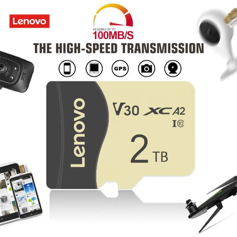 

Lenovo UHS-I A2 Micro TF SD Card U3 SD/TF Flash Memory Card 2TB 1TB 512GB 256GB 128GB 64GB Waterproof TF Card For Camera/Phone