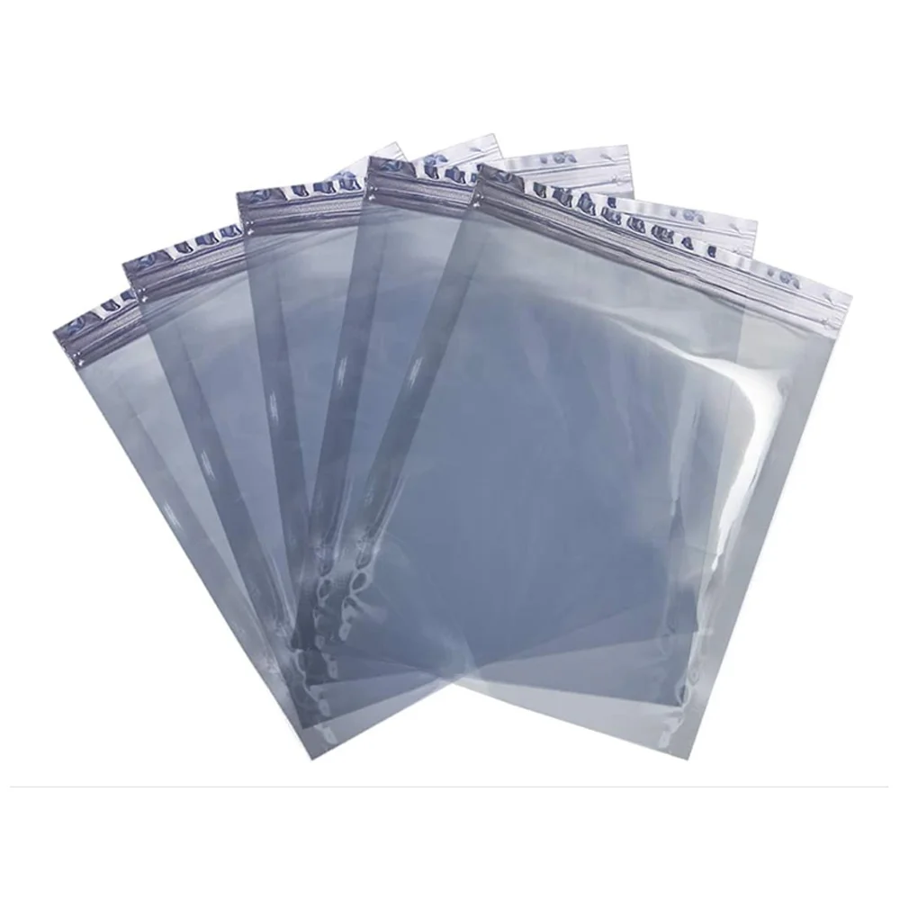 

100Pcs Anti Static Shielding Zipper Closure Bag ESD Anti-Static Pack Bag for Instrument Chip Electronic Accessories, A