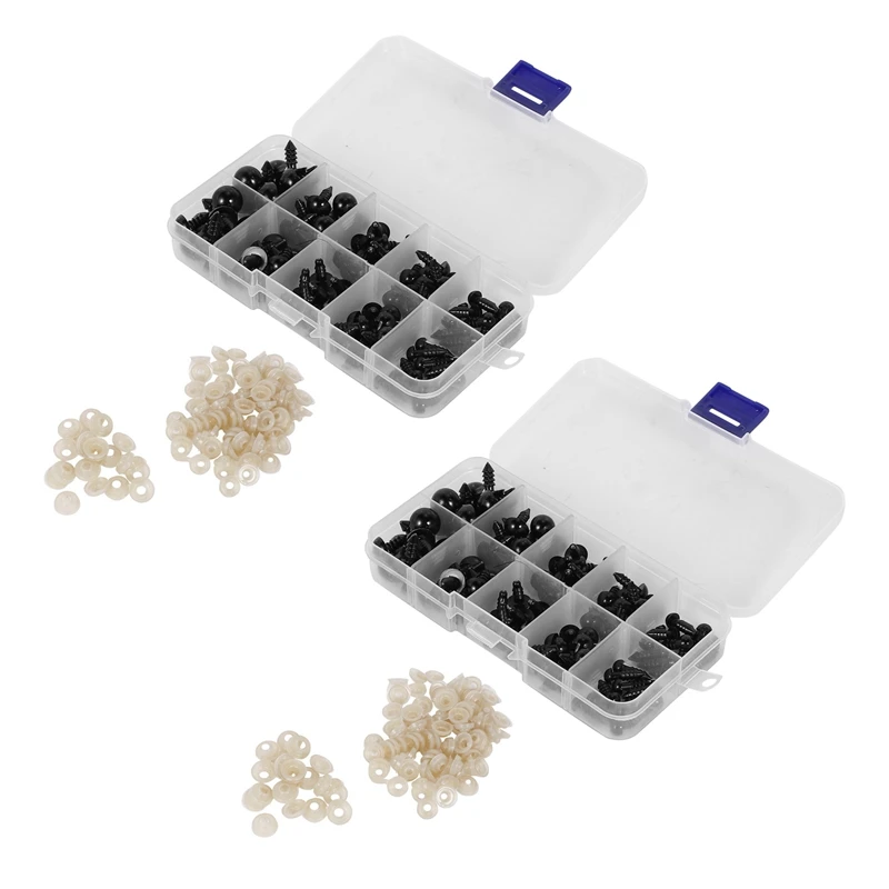 

200 шт., безопасные пластиковые глаза для кукол, 6-12 мм