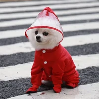2022jmt fashion four legged all inclusive dog jumpsuit raincoat waterproof dog clothing small dog cat rain coat pet clothes rain