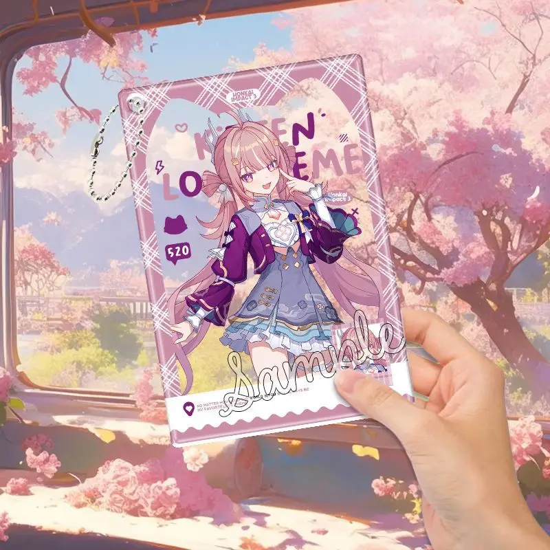 Фото Прозрачный акриловый брелок для ключей Honkai Impact 3 с персонажами Байлу и Ююнь, для женщин и мужчин, подвеска для вечеринок, подарок для девочек №5