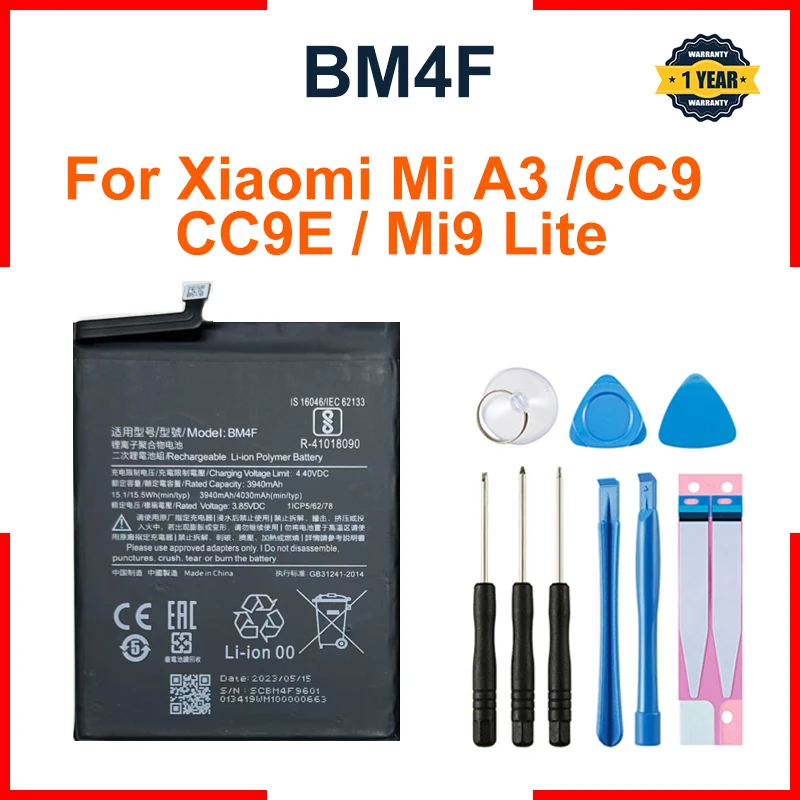 Аккумулятор Xiao mi BM4F 4030 мАч для Xiaomi Mi A3 CC9 CC9e Mi 9 Lite, высококачественные сменные батареи для телефона