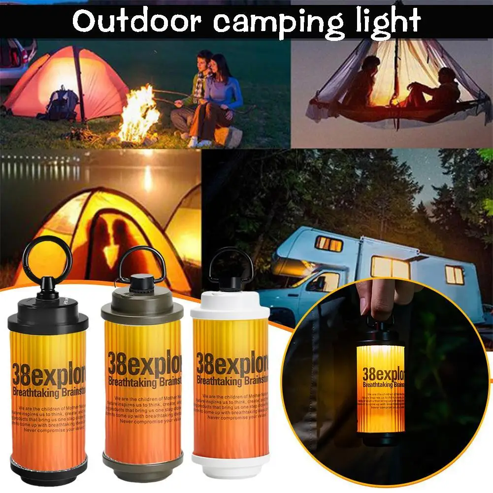 

NEW USB Rechargeable Flashlight Powerful 18650 Battery Mini LED Camping Lanterns Warm Light Haning 38 Explore Camp Light Outdoor