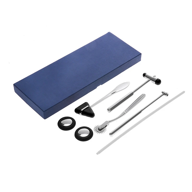 

Neurological Percussion Set-Reflex Hammer Set, Includes Pinwheel, Babinski Hammer,Taylor Buck Hammer,Diagnostic Kit