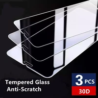 3pcs iphone xs max pro full coverage glass screen protector30d edge tempered glass anti scratch for apple x1112678s plus