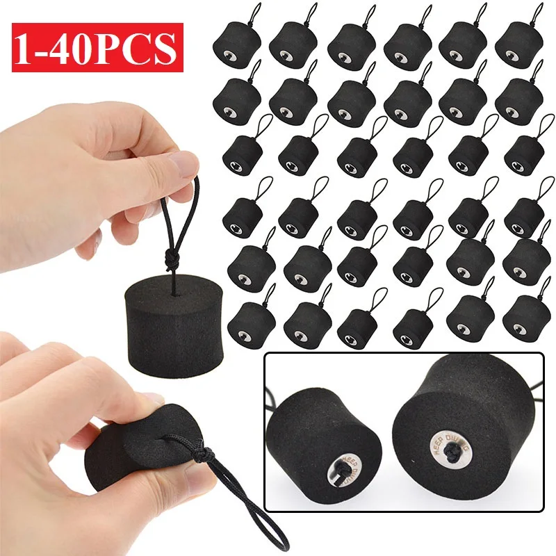 

40 Pieces Boat Scupper Plugs Bung Plugs Kayak Drain Plug Kayak Scupper Stoppers for Kayak Canoe Boat Drain Holes with Cord Rope