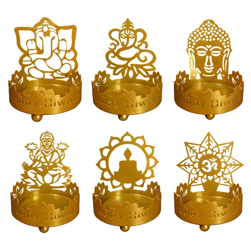 Projection Candlestick Elephant God Muslim Statue Candlestick Festival Atmosphere Decor Candlestick Craft