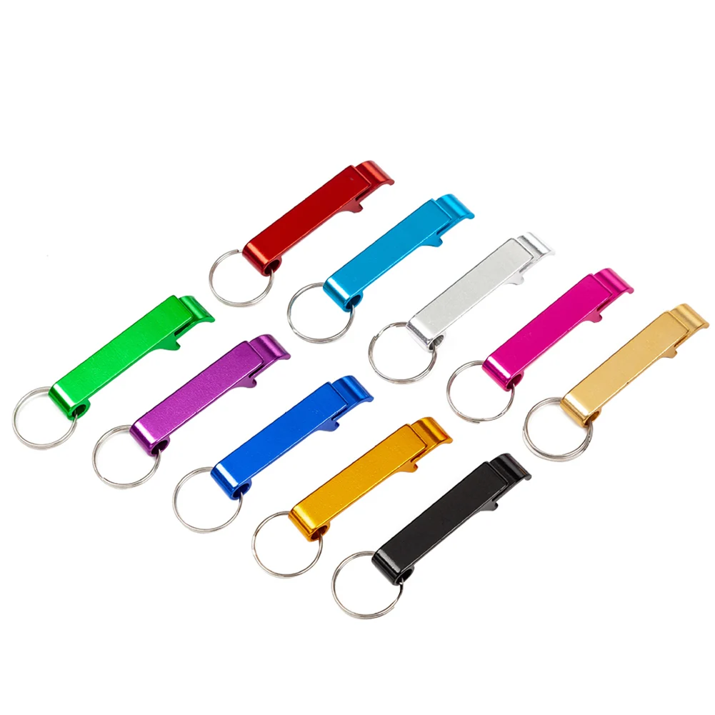 

180pcs For Beer Bottle Opener Random Color Aluminum Alloy Kitchen Beverage Can Lightweight With Keychain Bar Tool Party Favor