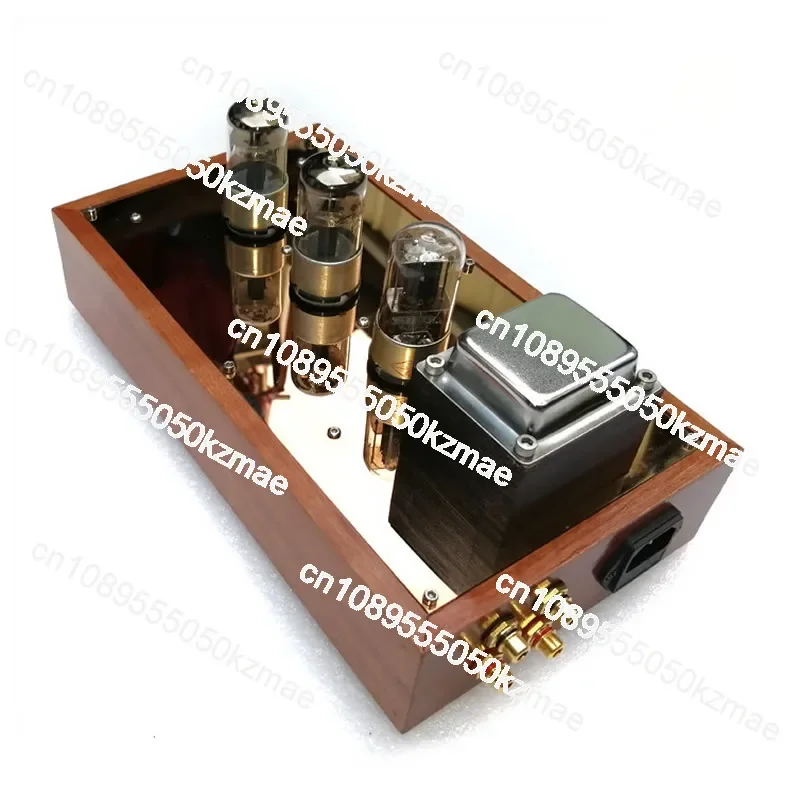 6N8P 6SN7 tube preamplifier 6Z5P bile rectifier solid wood box hifi front preamp frequency response: 10HZ-100KHZ