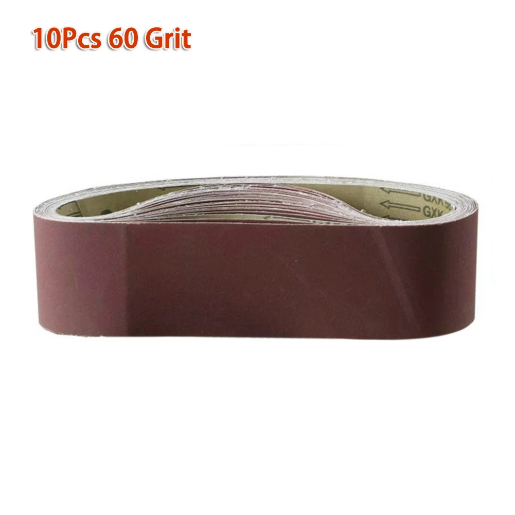 Brand New Universal Sanding Belts Belt 10Pcs 3×21In 75*533mm / 3*21Inch