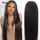Перуанские прямые парики 13X1 из человеческих волос с кружевной частью для женщин, парик из человеческих волос с фронтальной сеткой, прямые парики машинной работы