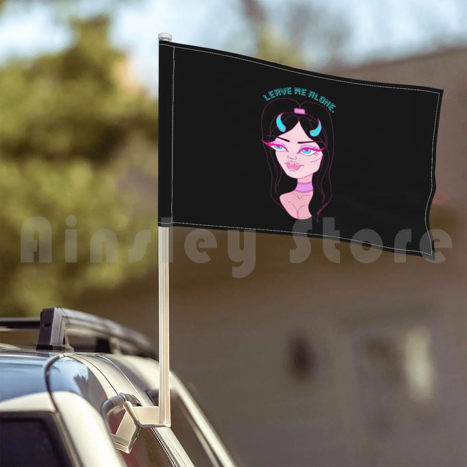 Оставьте мне в покое кибер-кукла флаг автомобиля печать на заказ кукла брац