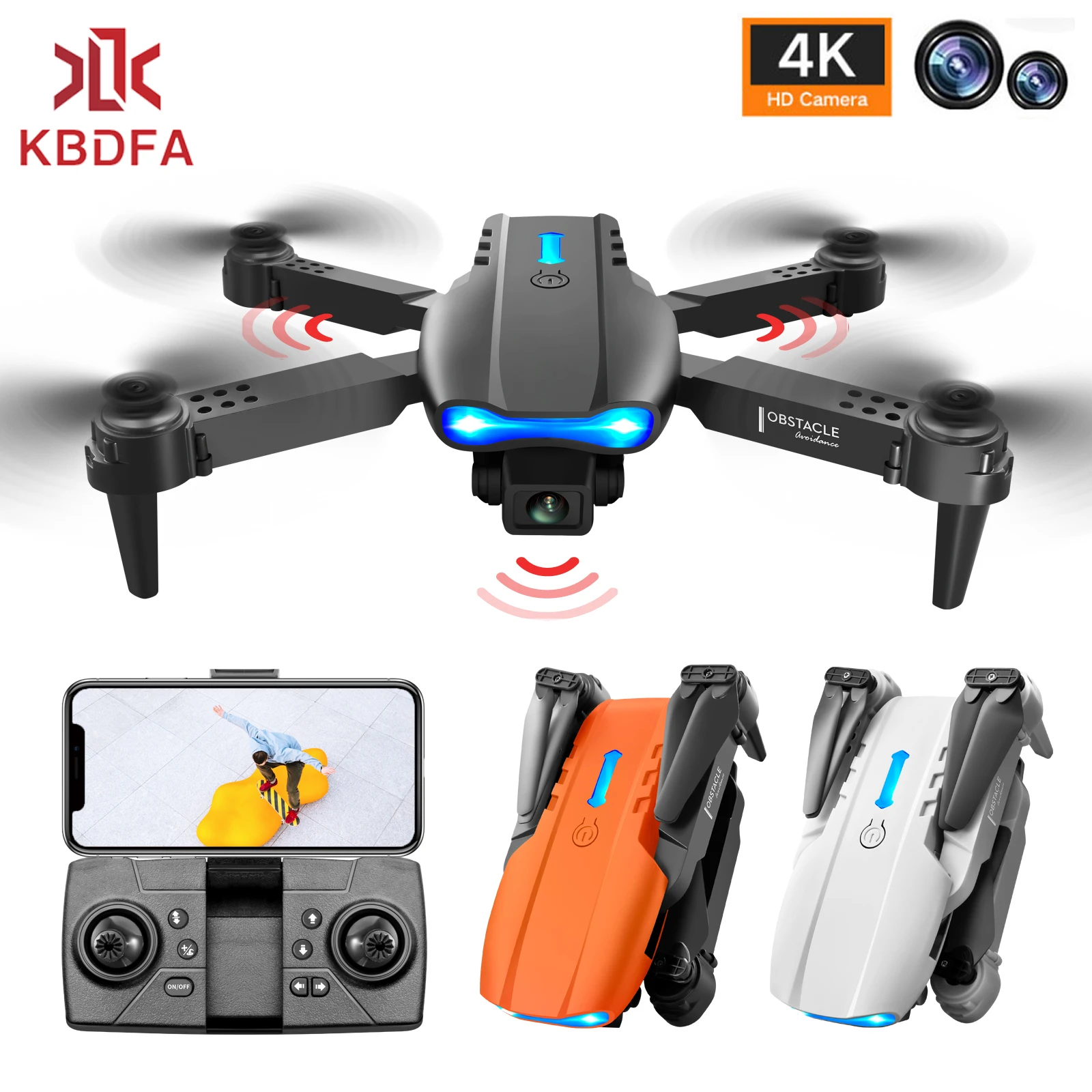 

KBDFA Mini Drone E99 K3 PRO 4K HD Camera WIFI FPV Obstacle Avoidance Foldable Profesional RC Dron Quadcopter Helicopter Boy Toys