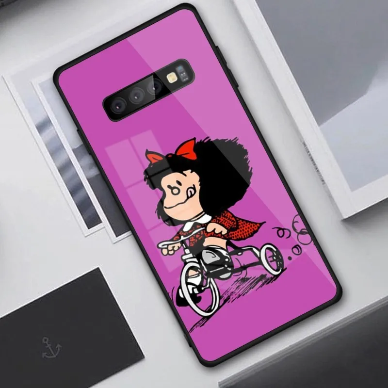 Mafalda милые Мультяшные девушки фотообои для Samung A32 A51 A52 NOTE 10 20 S10 S20 S21 S22 Pro Ультрачерный PC стеклянный чехол для телефона (art.: 3920bedb4e4f2) - 3920bedb4e4f2