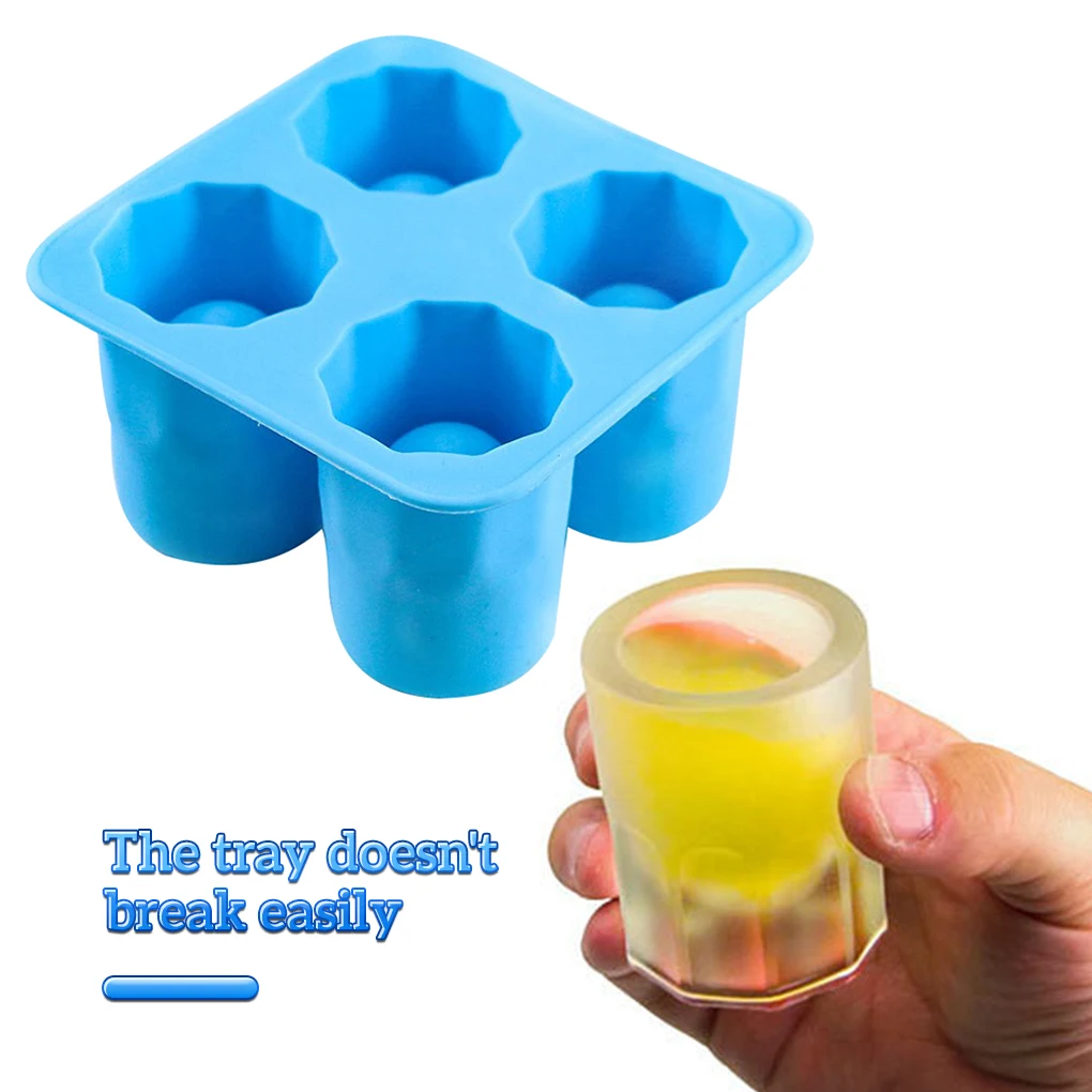 

Silicone Mold Ice Glass Mould Ice Cube Cup Freeze Tray for Cream Jelly Pudding Random Color