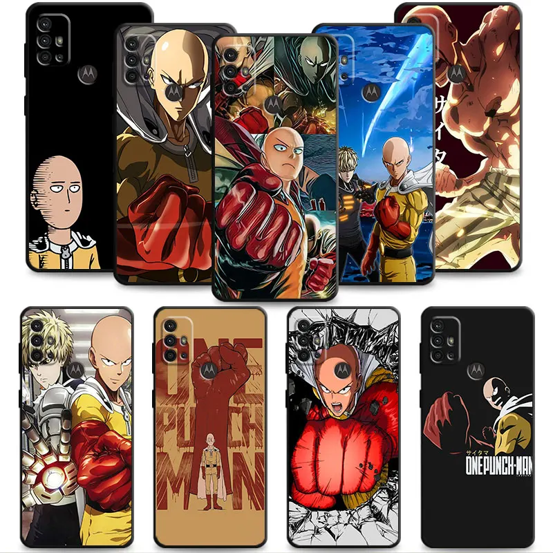 

For MOTO Edge 20 Lite G9 Play One Fusion G60 G22 G30 G9 Plus G200 5G G31 G9 power G52 G8 Anime One Punch Man Casing Phone Cases