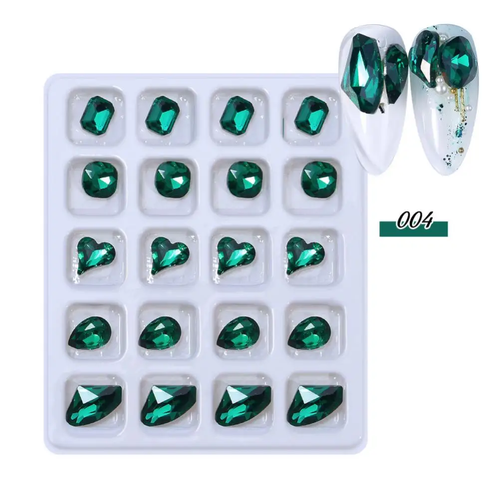 Mixed Size Nail Gems 8 Styles Easy To Operate Flaring Multipurpose Easy To Carry Manicure Nail Accessories Shaped Nail Drill