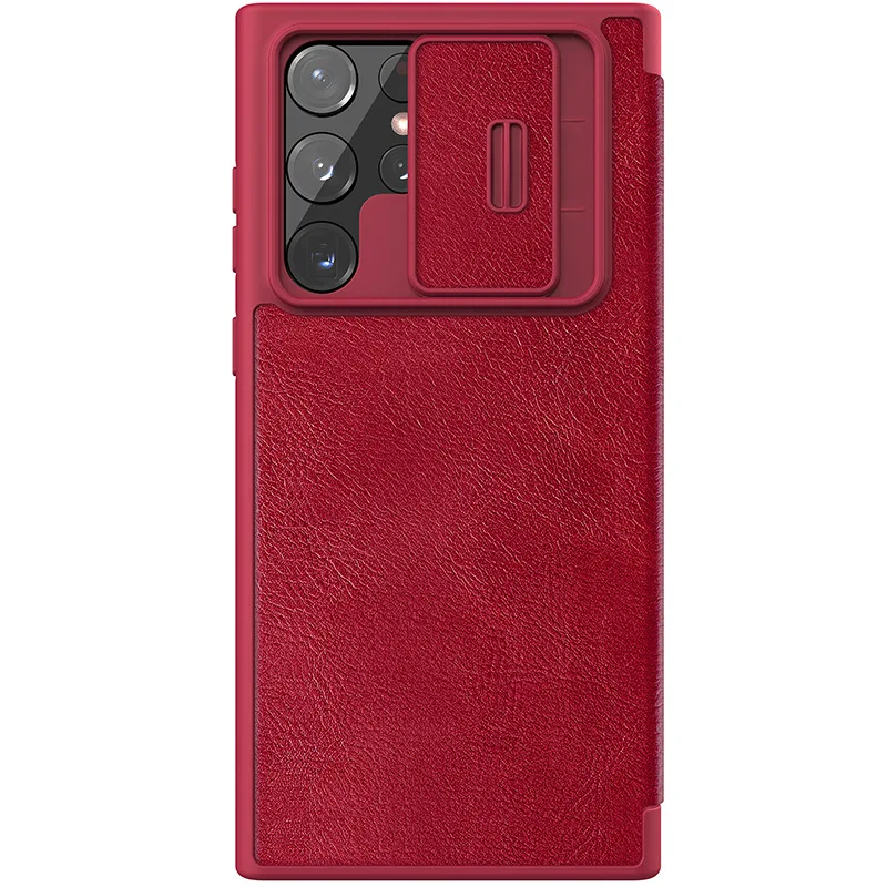 For Samsung Galaxy S22 Ultra Case Nillkin Camshield Flip Leather Case Slide Camera Case Fabric Lens Cover For Samsung S22 Plus