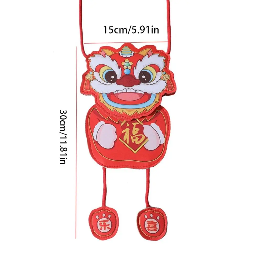 Кошелек для монет сумка упаковки денег кошелек на удачу Хунбао 2024 красный