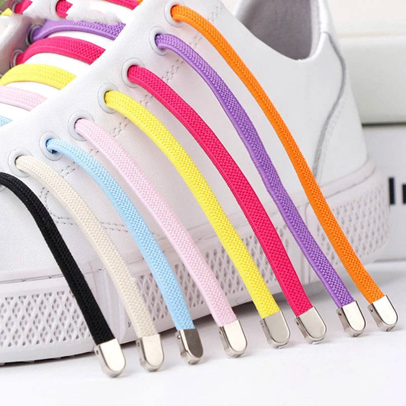 105cm 1Pair No tie Shoelaces Flat Elastic Shoe Laces For Kids and Adult Sneakers Shoelace Quick Lazy Laces Shoe strings Bold