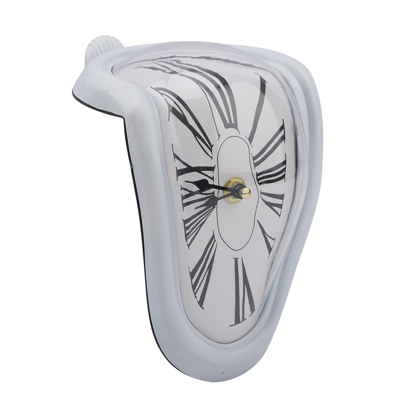 Декоративные пластиковые деформированные кварцевые серебряные настенные часы