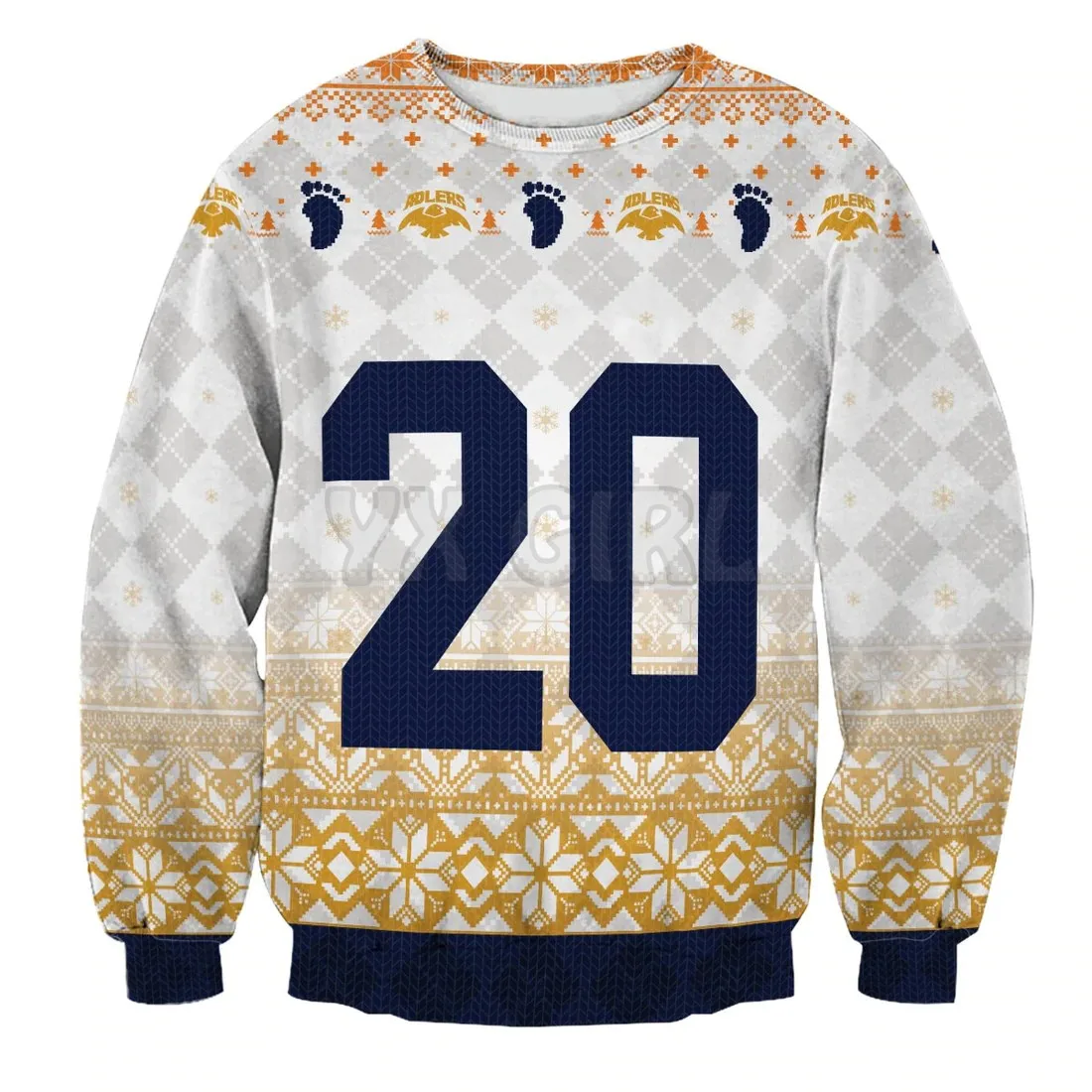 

Custom You Name Team Schweiden Adlers Christmas 3d Printed Sweatshirts Men For Women Pullovers Unisex Tops