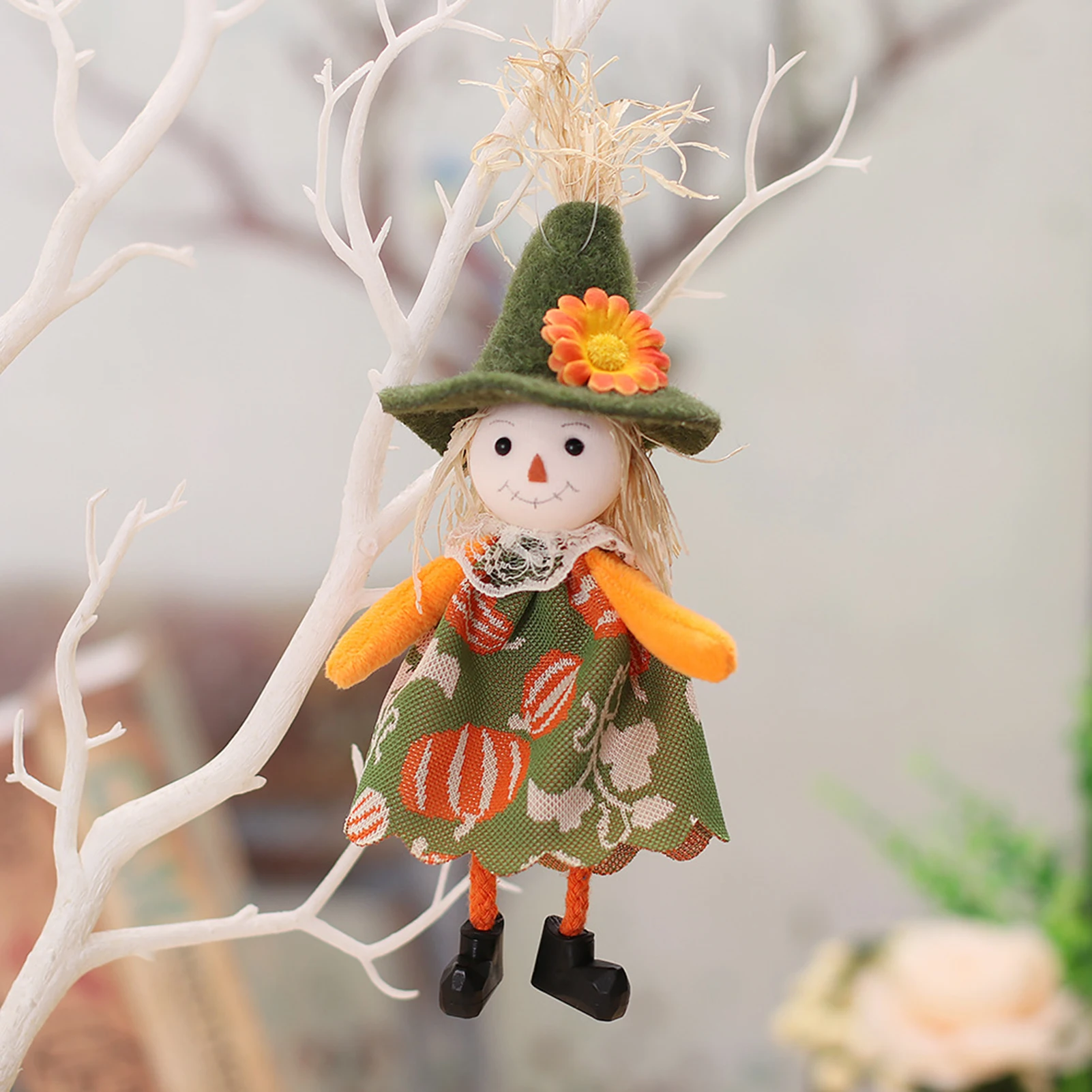 

Halloween Scarecrow Decor Straw Non-woven Thanksgiving Scarecrow Doll Hanging Ornaments Autumn Harvest Festival Decoration