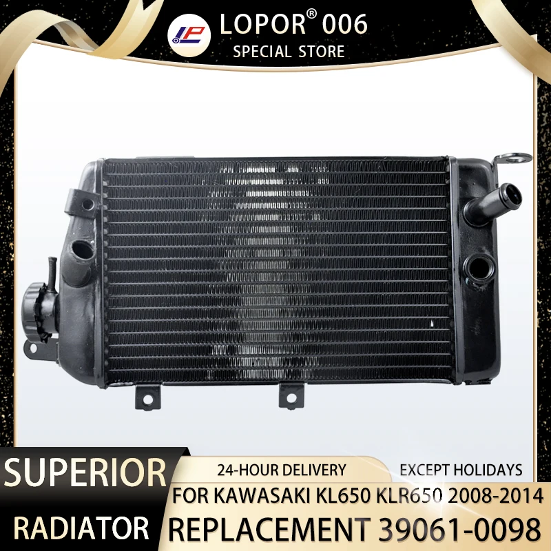 

Lopor Motorcycle Cooling water cooling Radiator For KAWASAKI KLR650 KLR 650 2008-2014