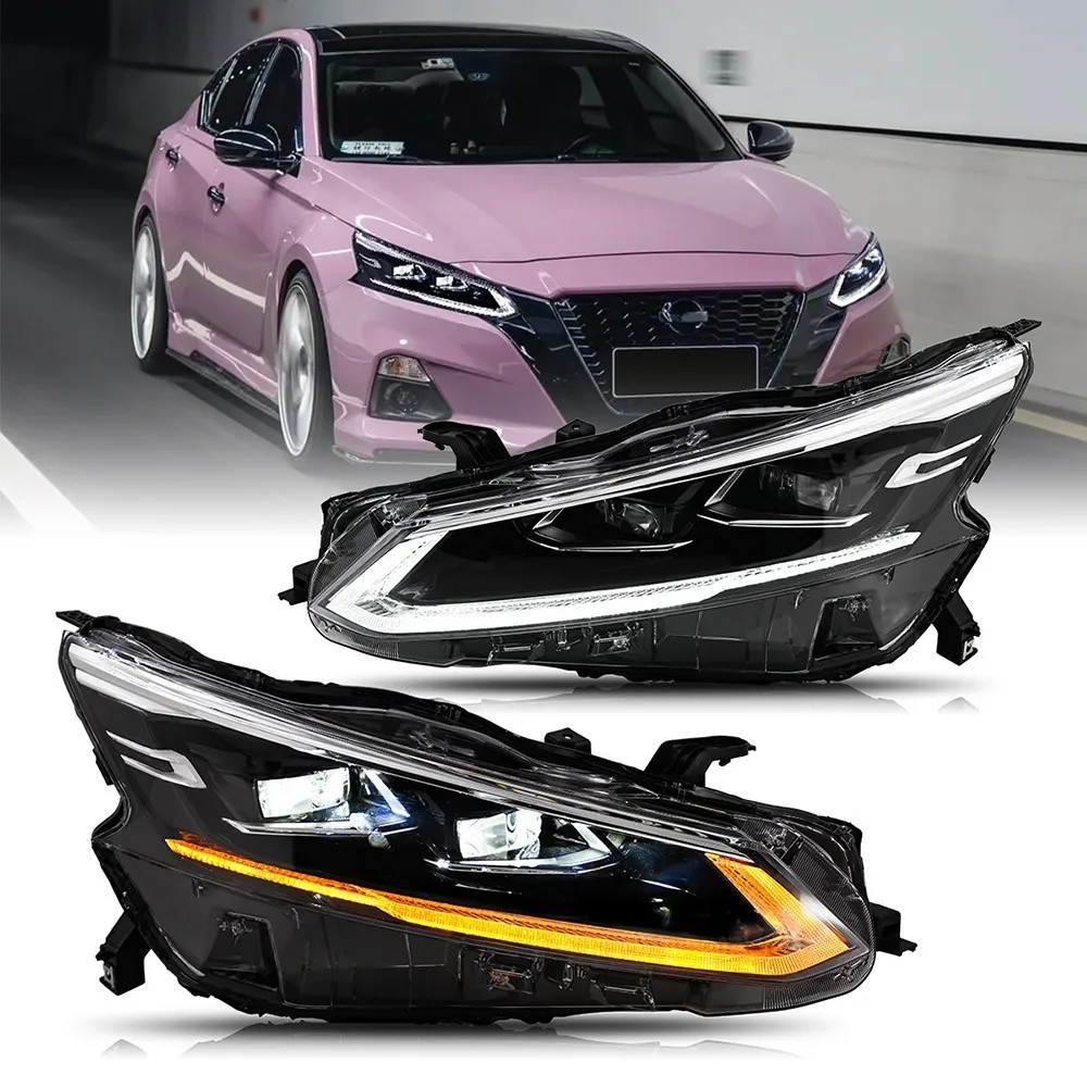 Фото 2 шт. светодиодные фары в сборе для Nissan Altima 2019-2024, передние фары в сборе, аксессуары для фар DRL №3