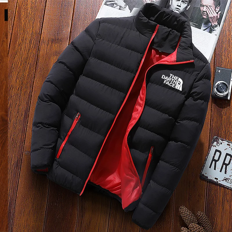 

Winter clothes men's windproof plus velvet thick coat fashion warm winter men's solid color lapel quality casual coat