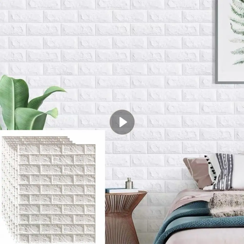 

Foam 3D Wall Stickers Self Adhesive Wallpaper Home Decor Living Room Bedroom Decoration Bathroom Waterproof Soft Wall Panel