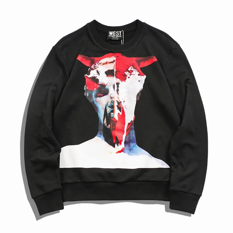 

New 2022 Men High Devil Monster Punk Hoodies Hoody hooded Sweatshirts velvet Cotton Drake Thick Fleece Street Hip hop #H20