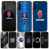 phone case for redmi 6 6a 7 7a 8 8a 9 9a 9c 9t 10 10c k40 k40s k50 pro plus silicone case cover luxury 3d saab car logo
