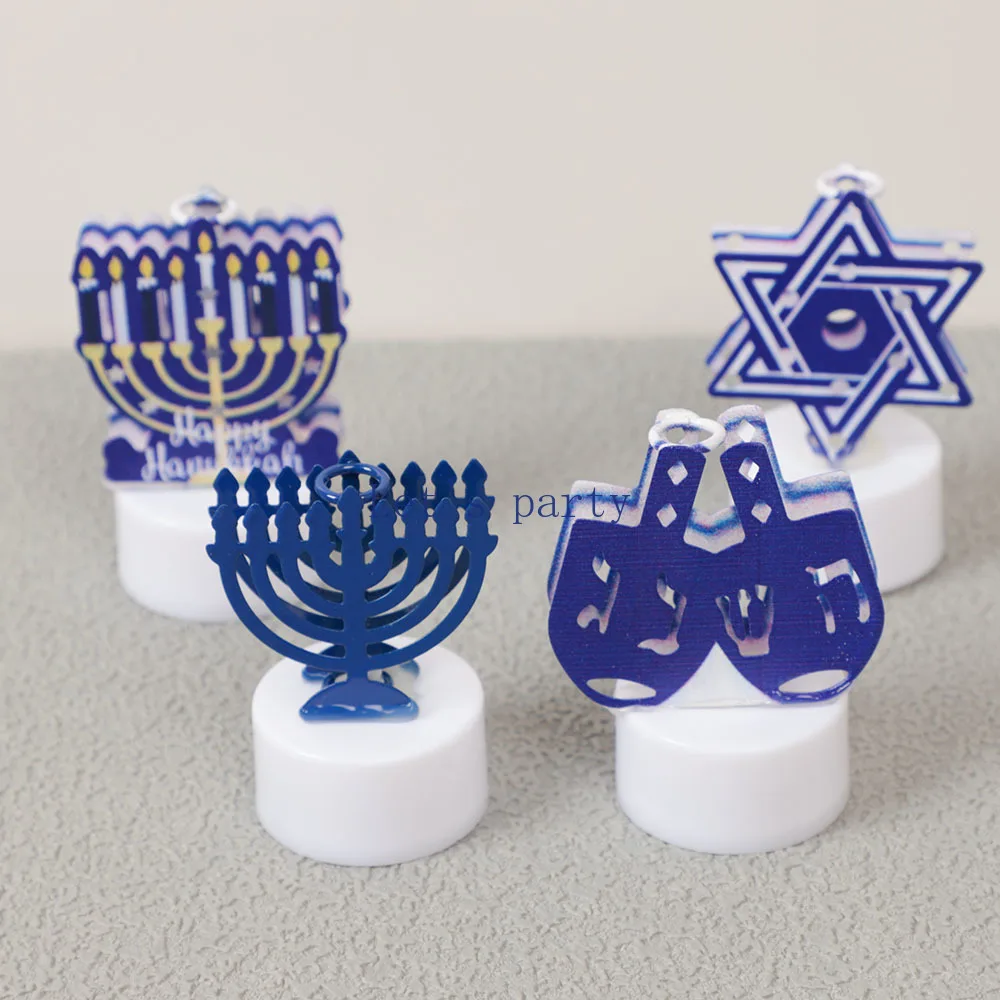 

Металлическая LED свеча на тему Хануки