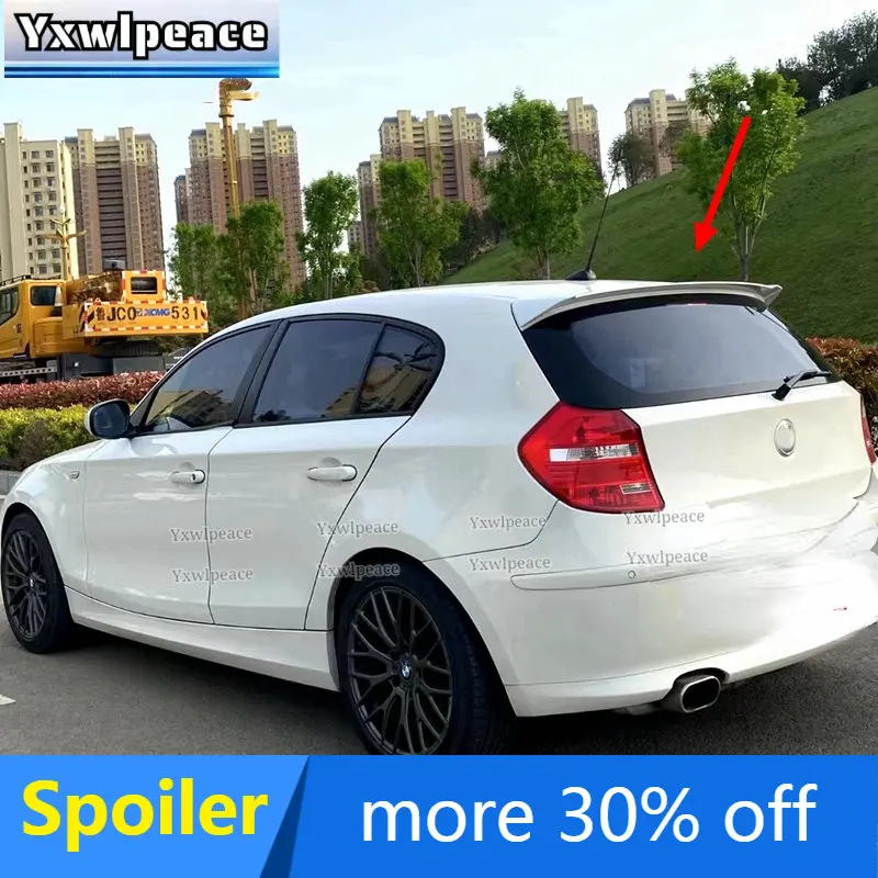 

For BMW 1 Series E87 Hatchback Spoiler 2004-2011 ABS Material Unpainted Color Luggage Wing Rear Roof Spoiler Car Styling